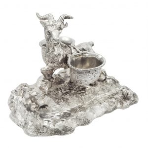 Silver Plated Goat Salt Holder