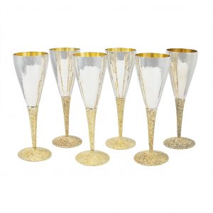 Stuart Devlin-Sterling Silver Champagne Flutes